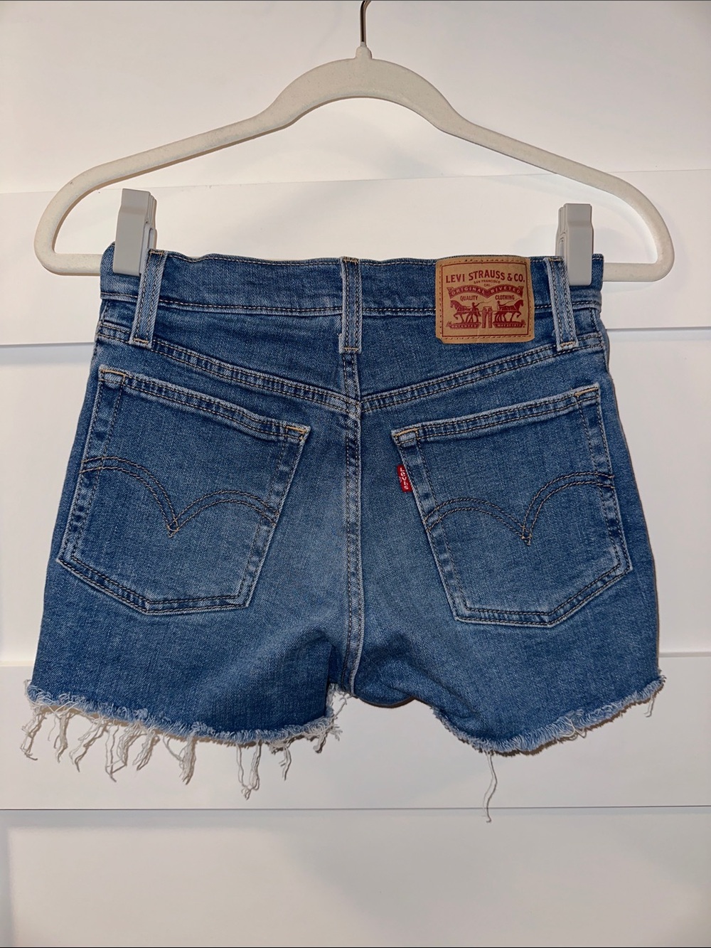 Levi's Women’s Medium Blue Denim Cutoff Shorts